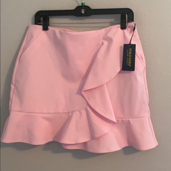 Polo Ralph Lauren Pants - NWT! Polo Golf/Ralph Lauren pink ruffle skirt. MED